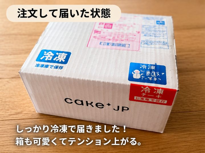 注文して届いた状態。(しっかり冷凍で届きました!)